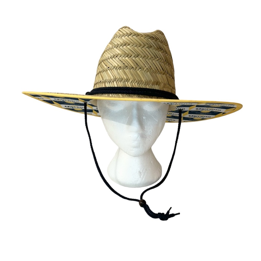 Corona Extra Straw Lifeguard Hat with Repeating Label Under Brim